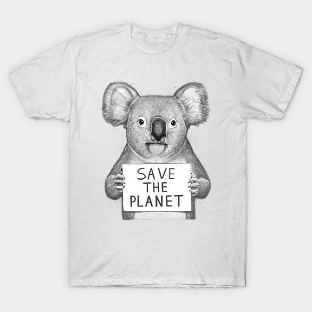 Koala save the planet T-Shirt by NikKor